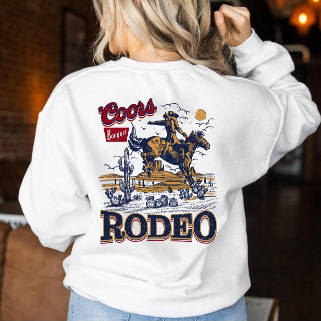 Coors Rodeo Crewneck Sweatshirt T-shirt Cowboy Western, Unisex Tee, Unisex Sweatshirt