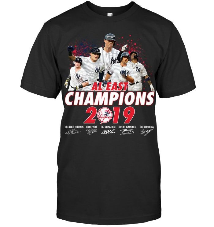 2019 Nl East Devision Championsnew New York Yankees Baseball Players Fans Signatures Shirts