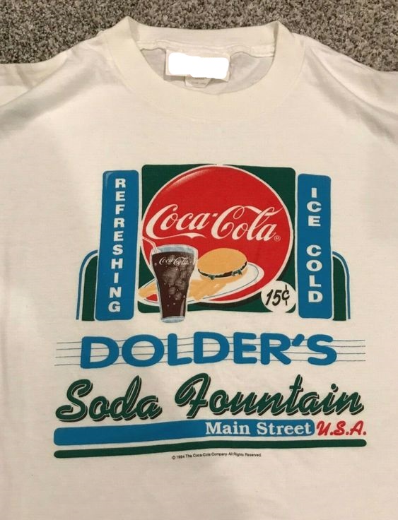 Coca Cola Dolers Soda Fountain Tee Shirt Outfit, Shirt Outfit Idea