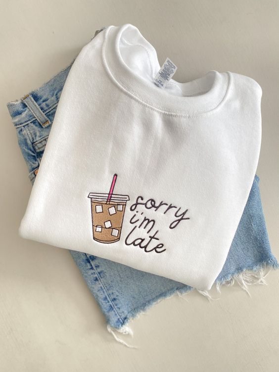 Sorry I’m Late, Iced Coffee Crewneck Sweater