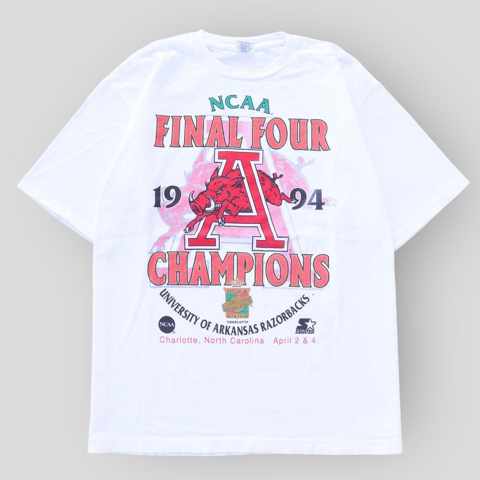 Vintage 1994 NCAA Final Four ARKANSAS RAZORBACKS Champions Official Starter Tee, University of Arkansas Razorbacks, Shirt Outfit Idea