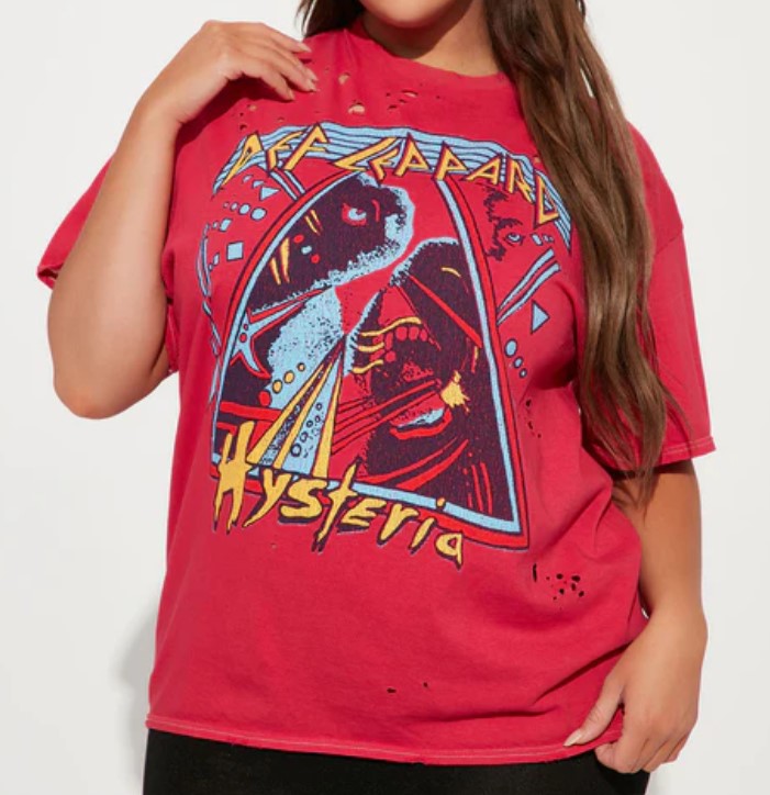 Def Leppard Vintage Tee Hysteria Outfit, Shirt Outfit Idea