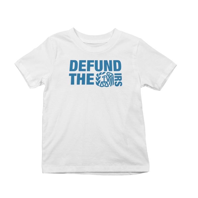 Defund The IRS T-Shirt, Slim-Fitting Casual Streetwear for Spring/Summer/Winter, Machine Washable