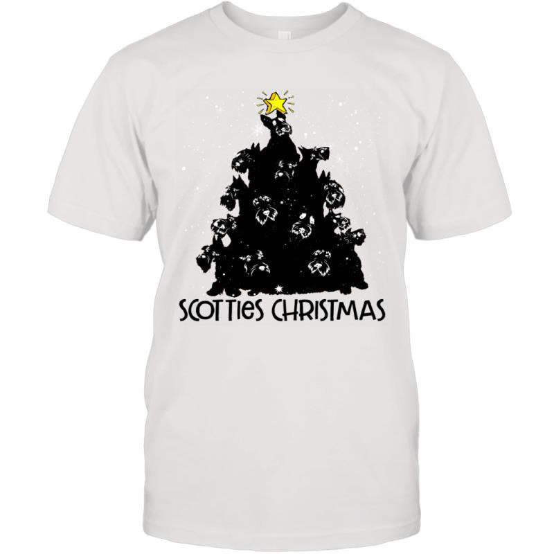 Scotties Dog Christmas Tree Funny Shirt