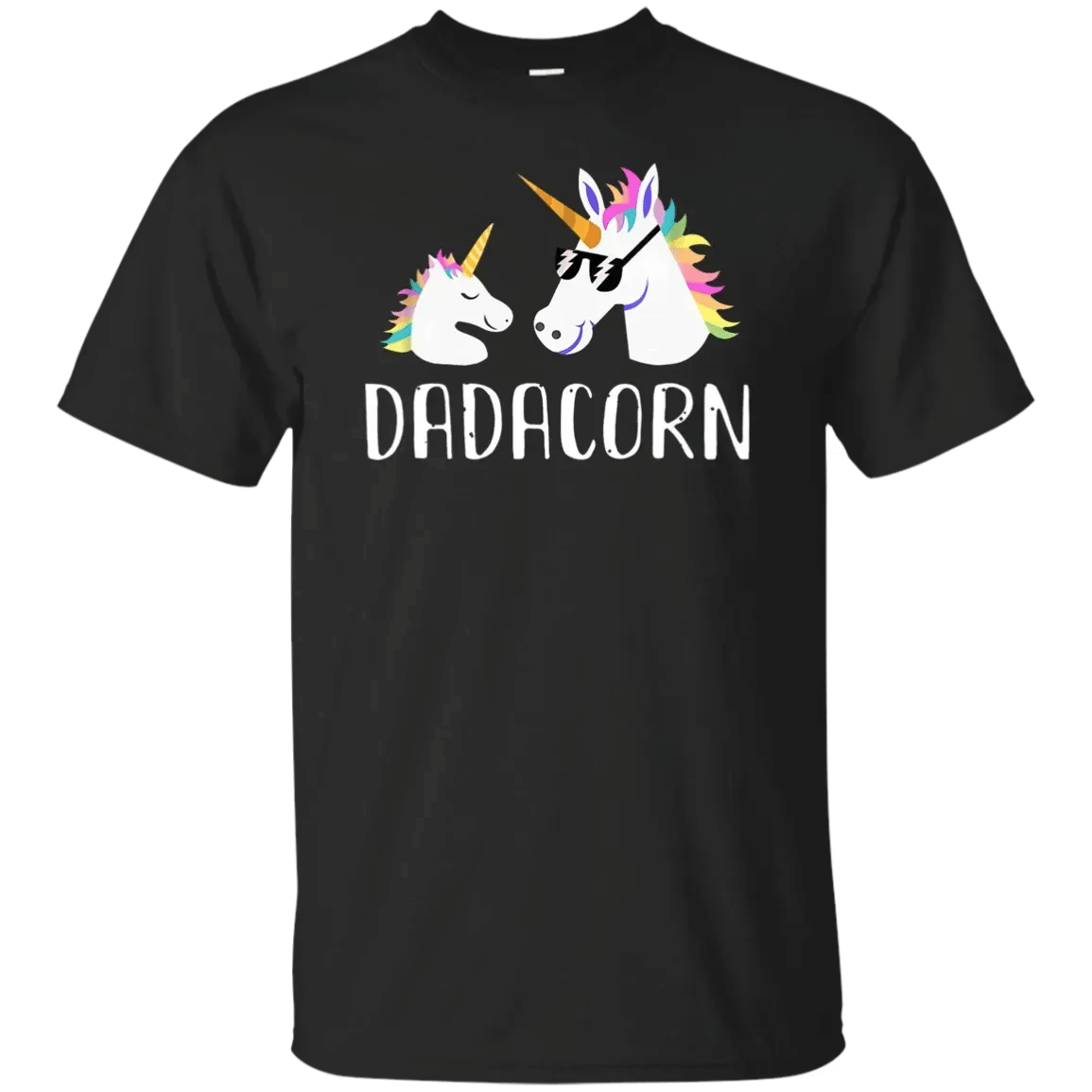 Dadacorn Unicorn Dad And Baby Fathers Day T-Shirt