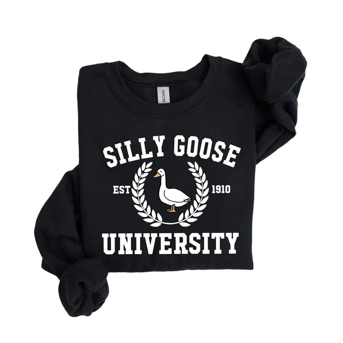 Silly Goose University Embroidered Sweatshirt – Unique Gift Idea