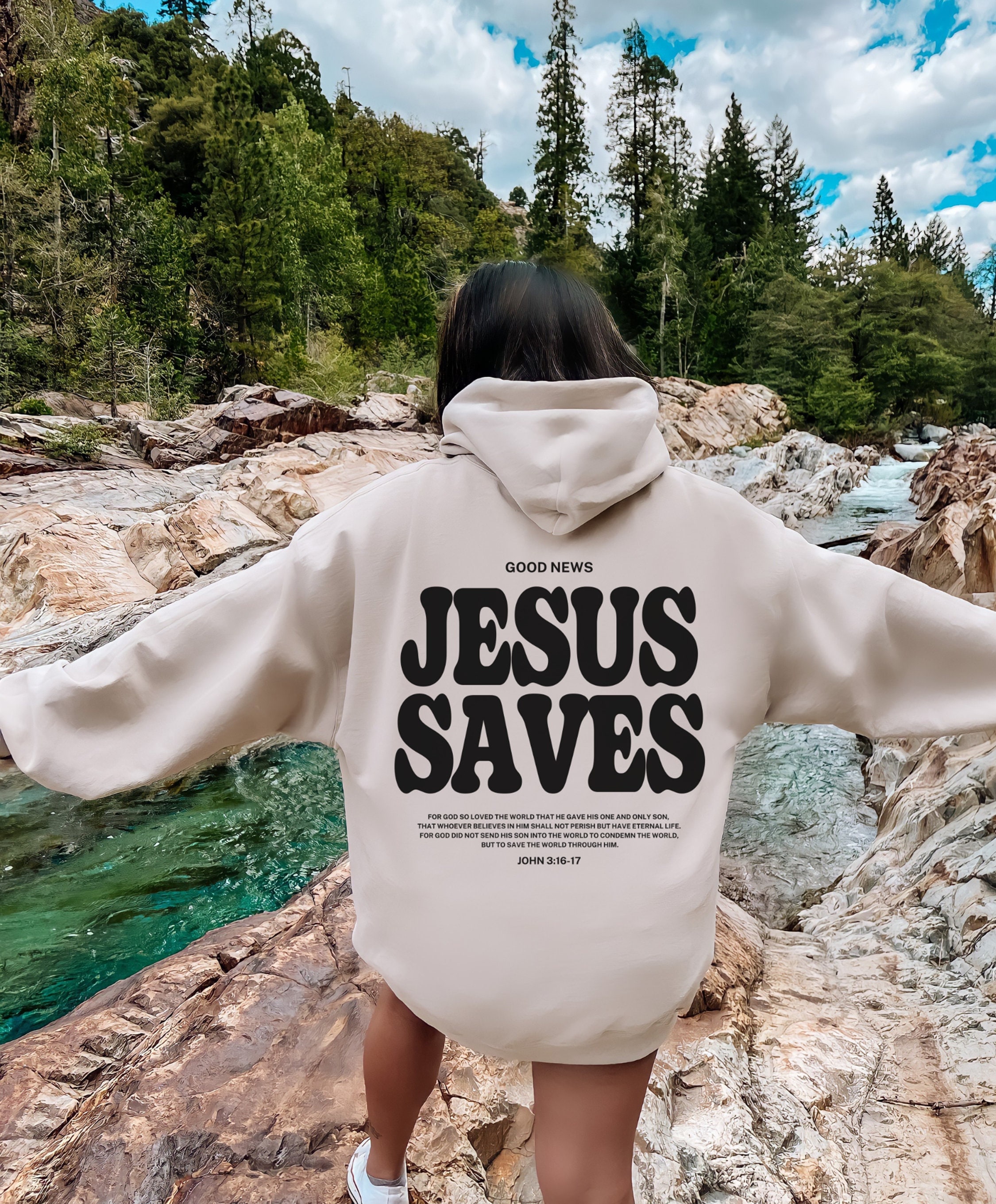 Aesthetic Jesus Hoodie Christian Hoodie Christian Sweatshirt Christian Apparel Christian Clothing Jesus Sweatshirt Christian Streetwear