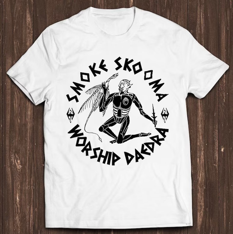 Smoke Skooma Worship Daedra Tee Shirt Outfit, Shirt Outfit Idea