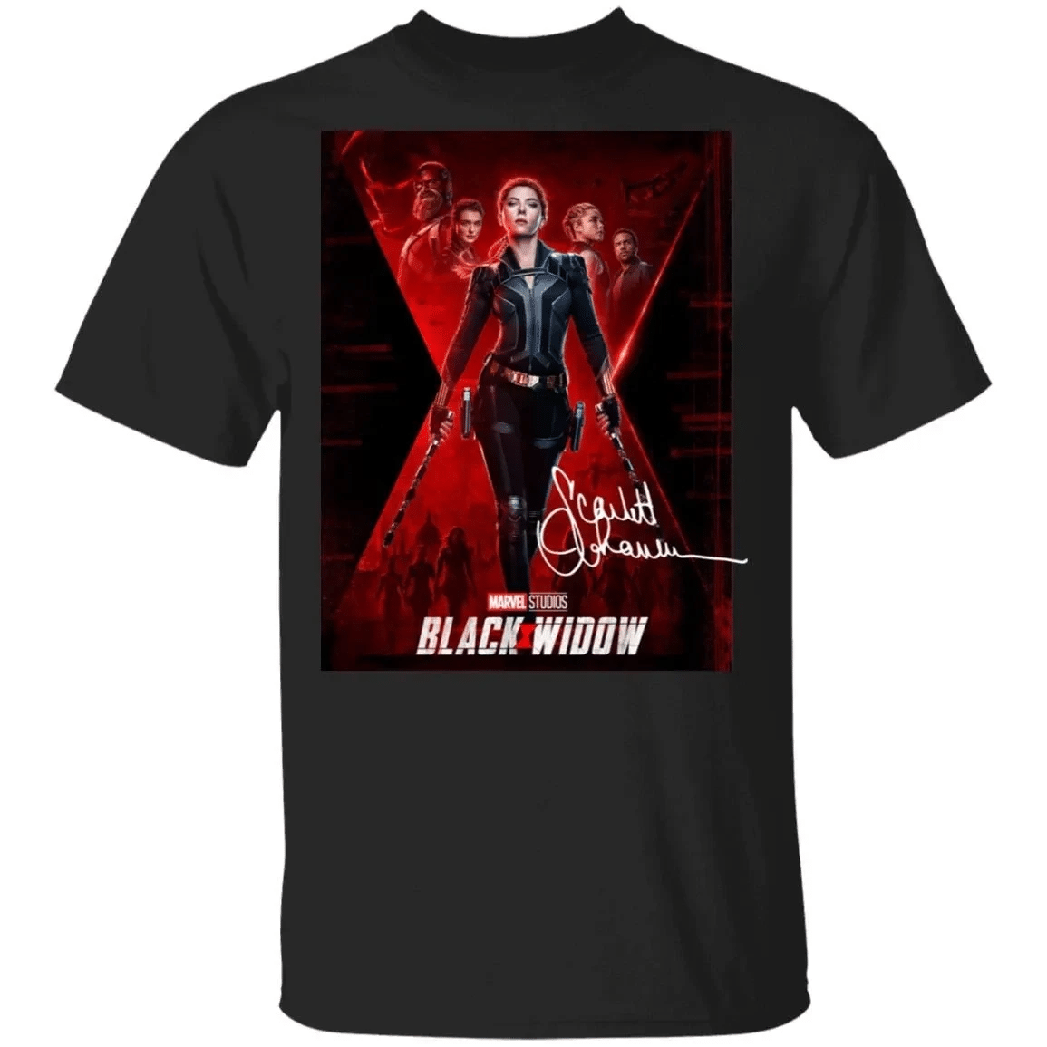 Black Widow T-Shirt Scarlett Signature Tee Va03