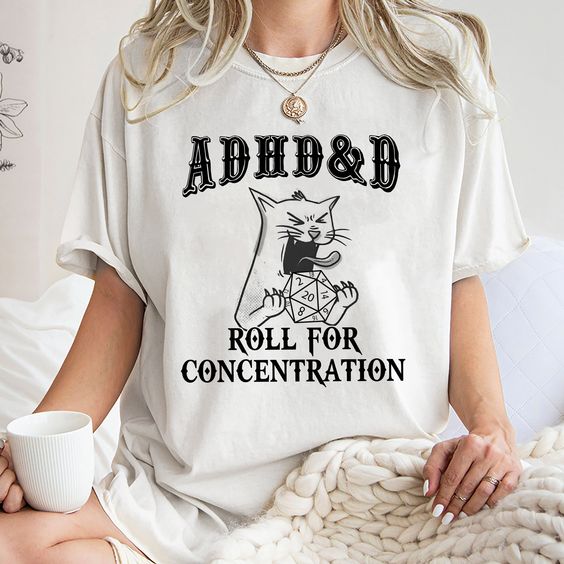 Adhd Dnd Cat Shirt