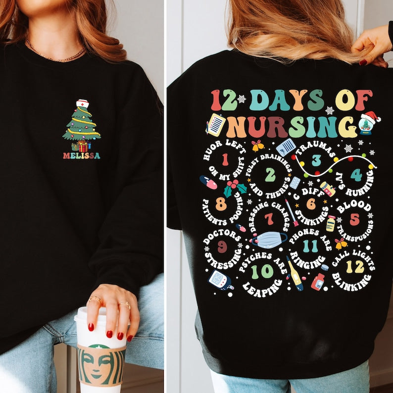 2 Days Of Nursing Hospital Christmas Sweatshirt