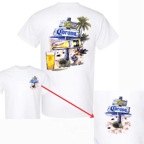 Corona Extra T-shirt, 2 side – Crewneck, Corona Extra beer Shirt , T-shirt For Men, Unisex T-shirt