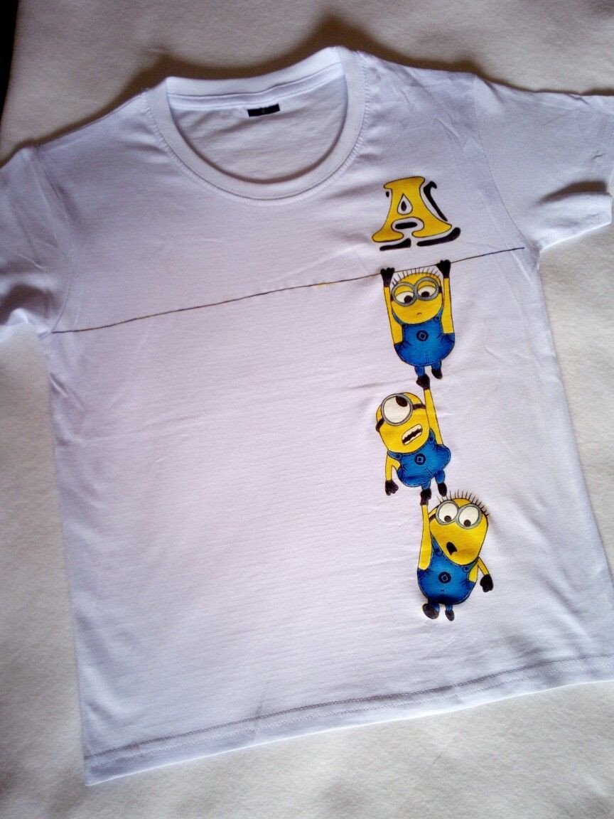 Shirt Minions Pintada A Mao Shirt