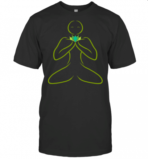 Yoga Heart Chakra Art With Lotus Mudra Rear Forest T Shirt