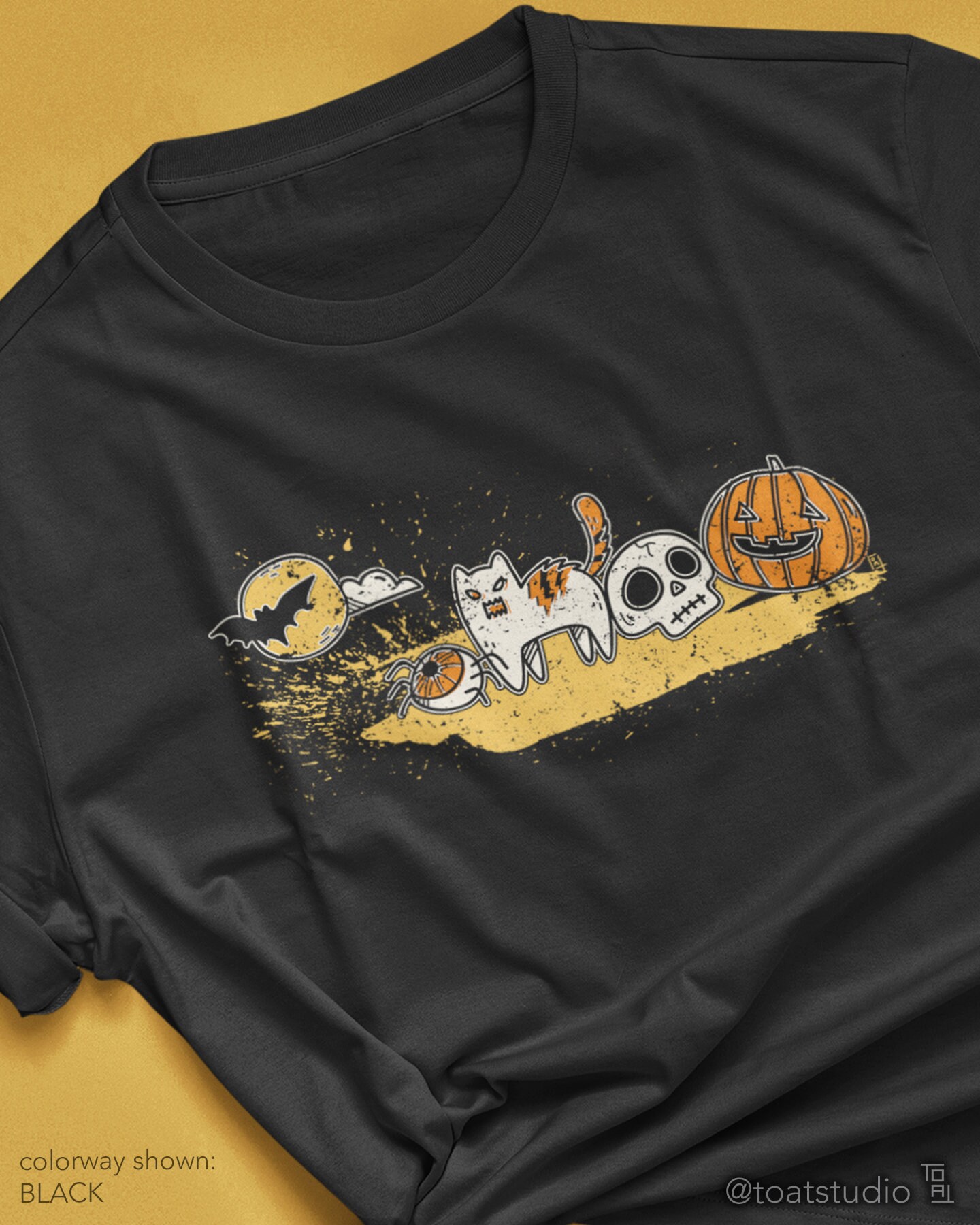 Cute Halloween Crew Unisex T-shirt, Halloween Shirt, Cute Jack-o-Lantern, Spooky Fall Season, Cat Pumpkin Bat Skull Tee, Halloween Spirit