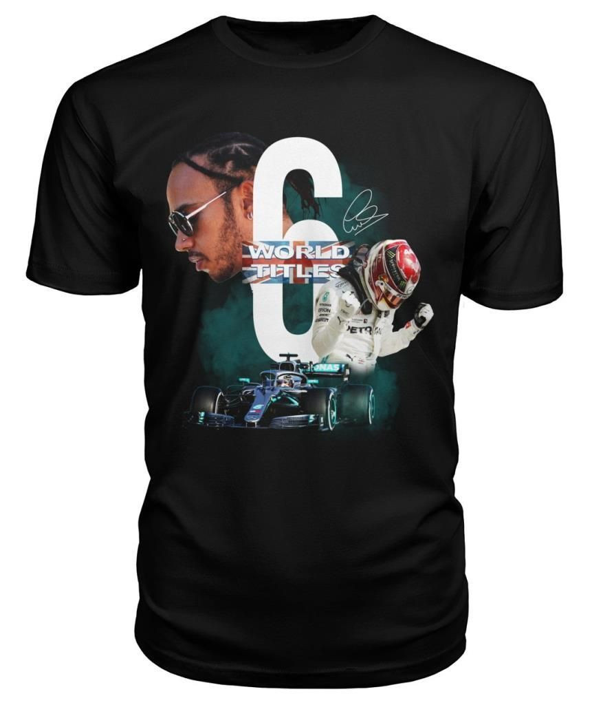 6 World Titles Lewis Hamilton Racing Driver Fans Cool Gift Shirts