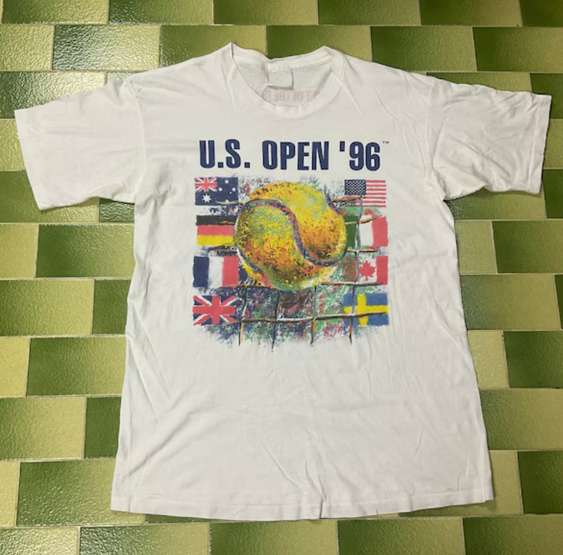 Vintage 1996 US Open Tennis Shirt Outfit, Shirt Outfit Idea