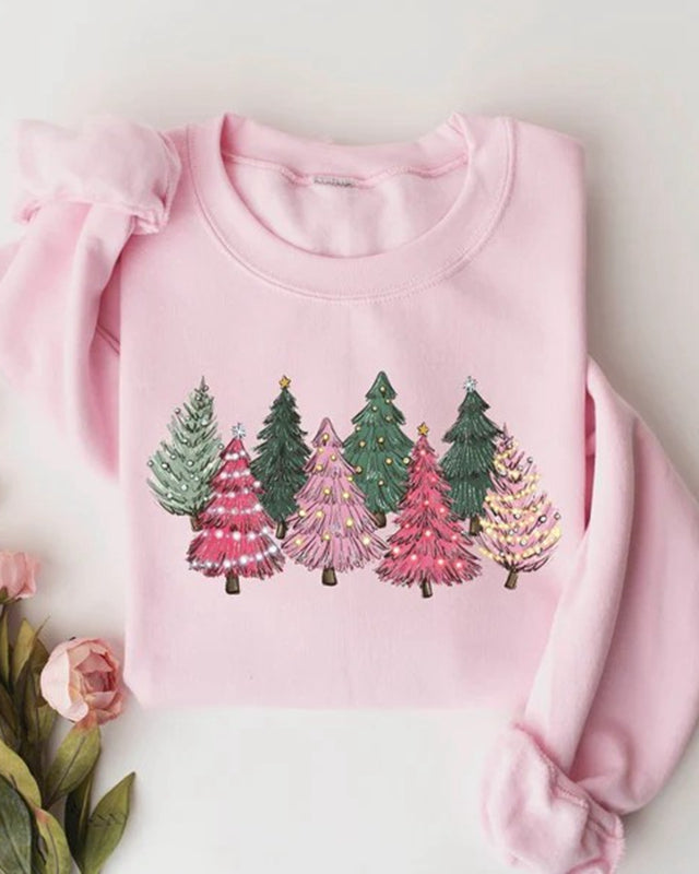 Christmas Tree Sweatshirt, Christmas Crewneck Sweatshirt