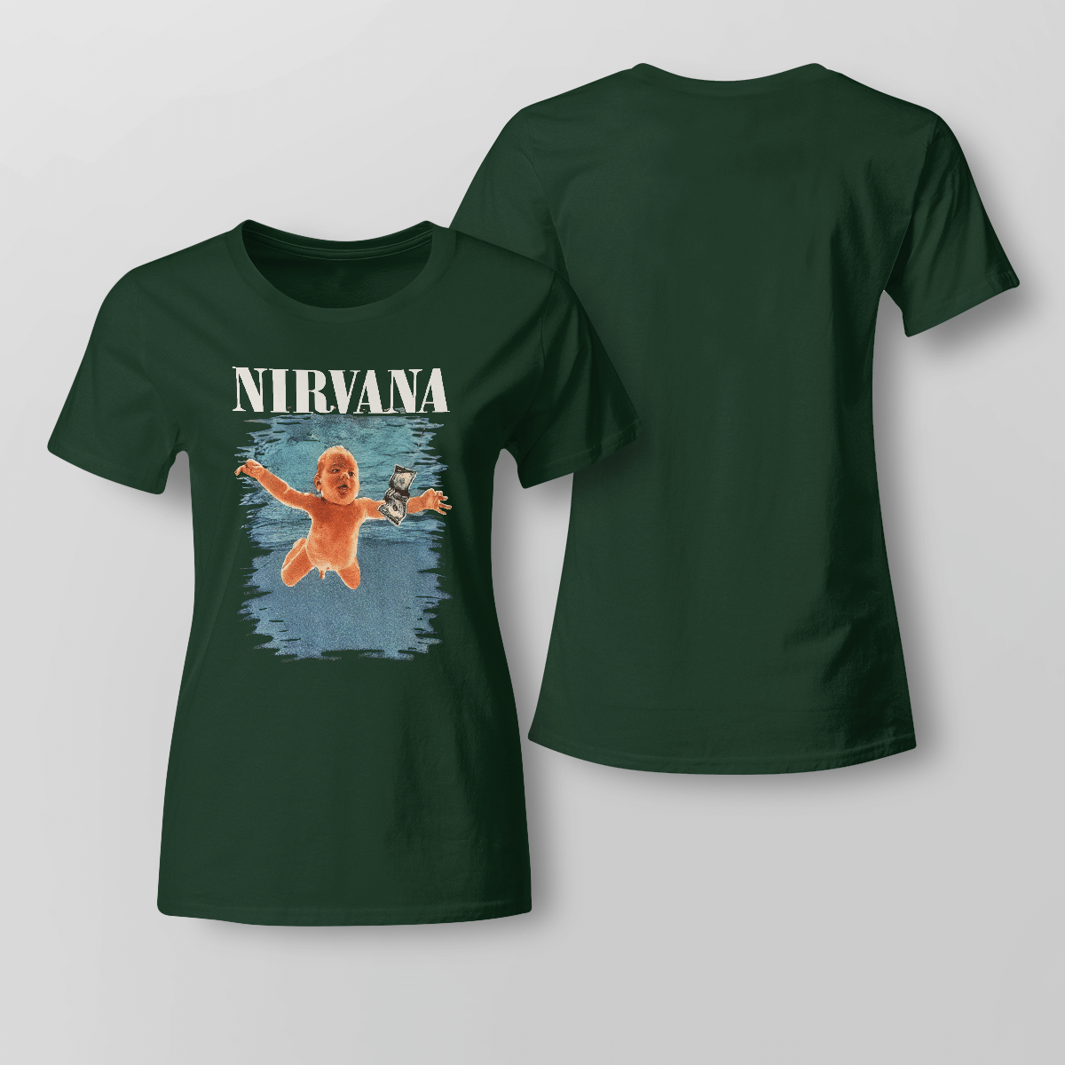 1990S Nirvana Nevermind Album Vintage Ladies T-Shirt