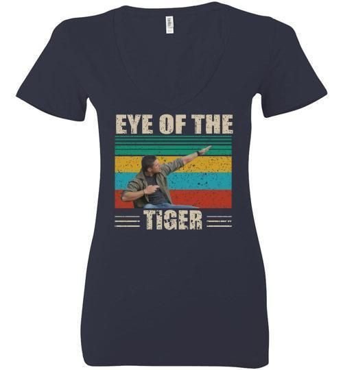 Dean Winchester Supernatural Eye Of The Tiger Ladies Deep V-Neck