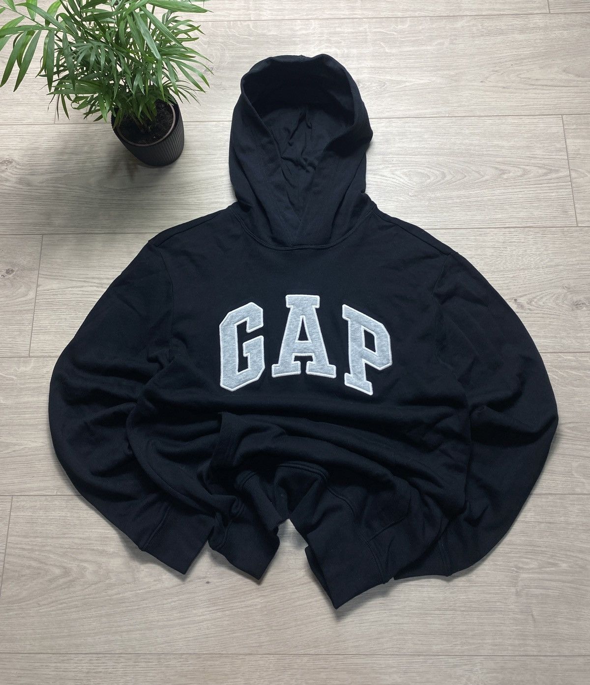 Vintage GAP Black Hoodie Big Logo Rare retro Brown USA 90s, Shirt Outfit, Gift For Men, For Women