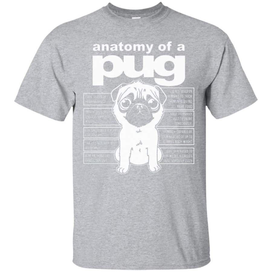 Anatomy of a Pug Funny Tee T-Shirts