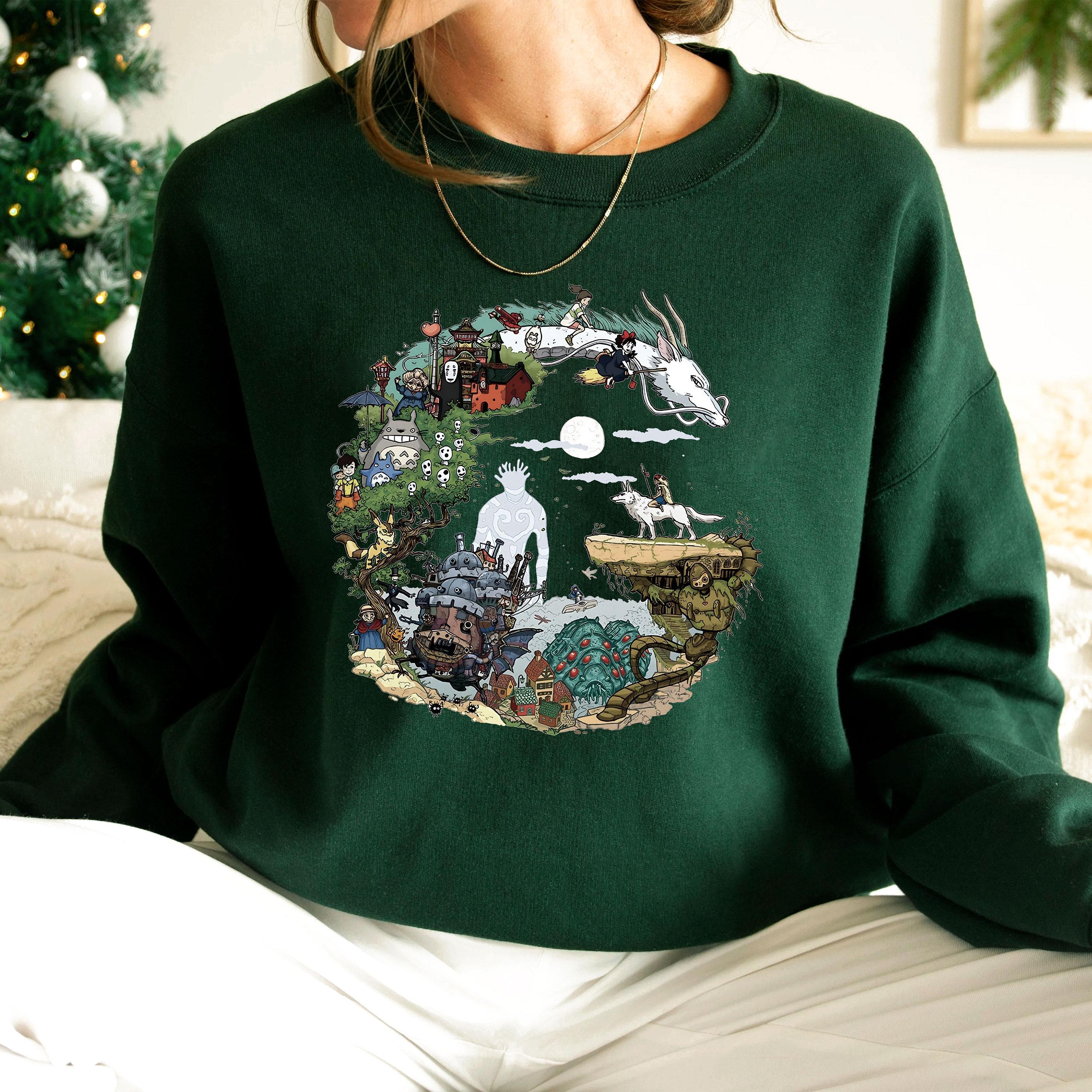 Spirited Away Studio Ghibli Sweatshirt, Ghibli Totoro Gift, Ghibli No Face tShirt, Hayao Miyazaki, Howl’s Moving Castle Sweatshirt