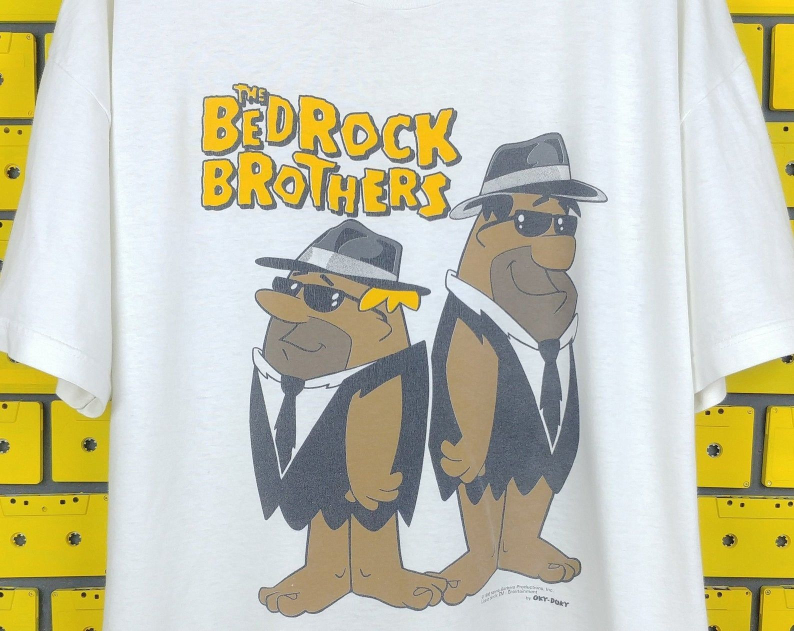 Vintage 1993 The Flinstones Shirt Fred And Barney Bedrock Brothers Hanna Barbera Blues Brothers Cartoon Tee