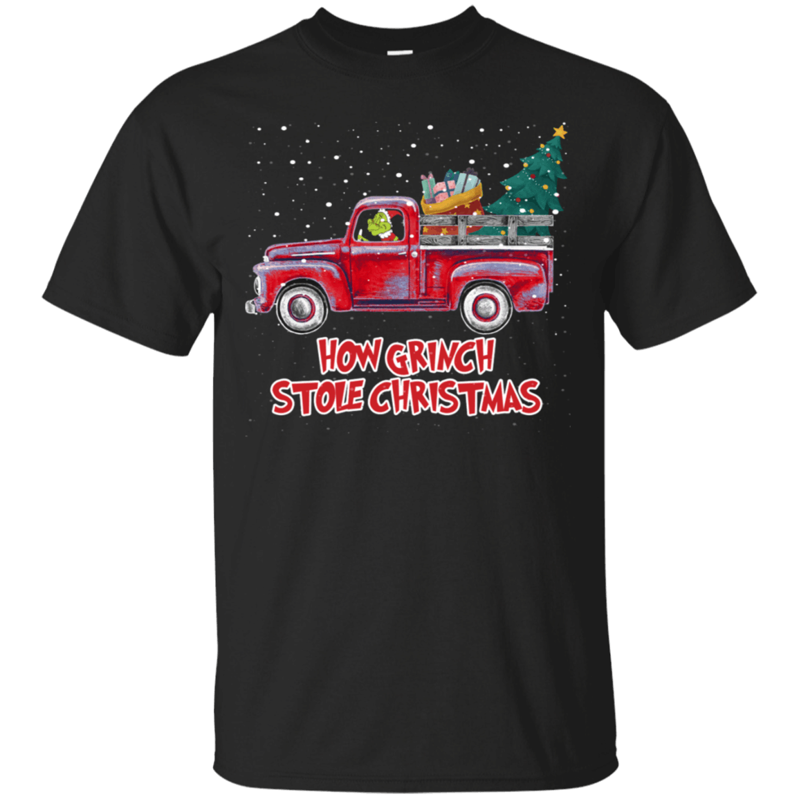 This Is How Grinch Stole Christmas Funny Truck Driving T-Shirt T-Shirt