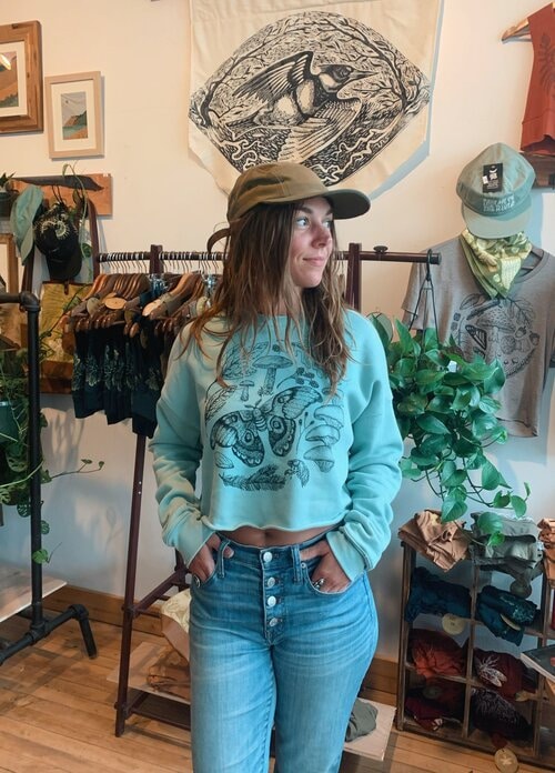 Summer Finds Blue Crop Sweatshirt