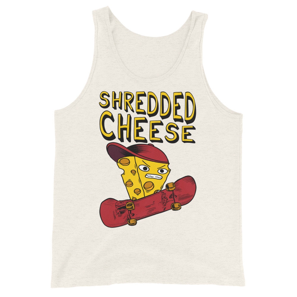 Shredded Cheese – Meme, Skateboard, Punk Tank Top