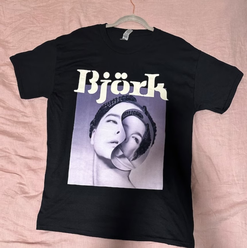 90s Bjork Album Shirt Outfit, Shirt Outfit Idea