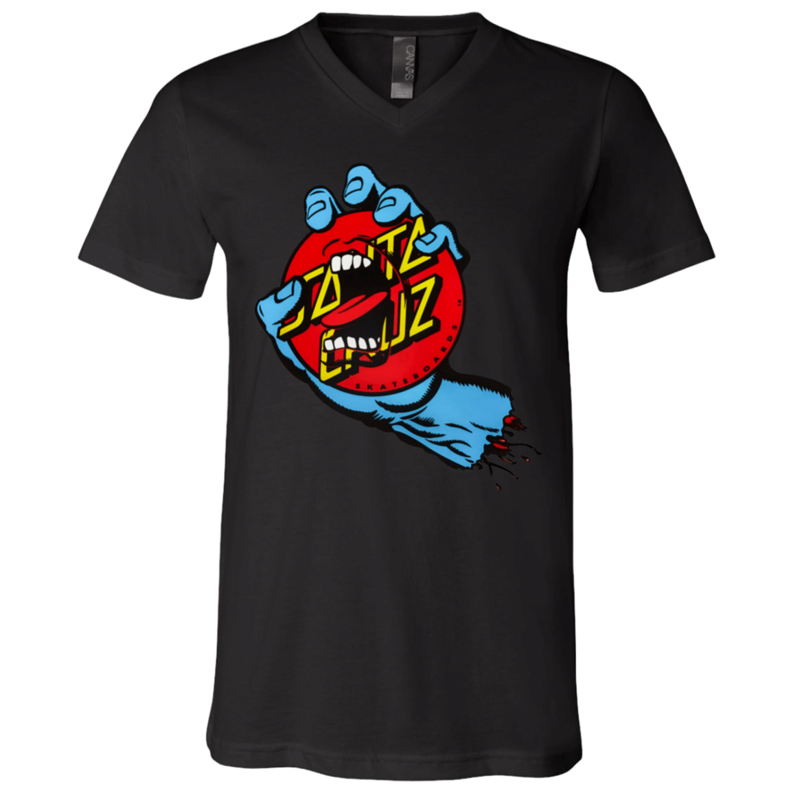 Santa Cruz Hand Unisex V-Neck T-Shirt