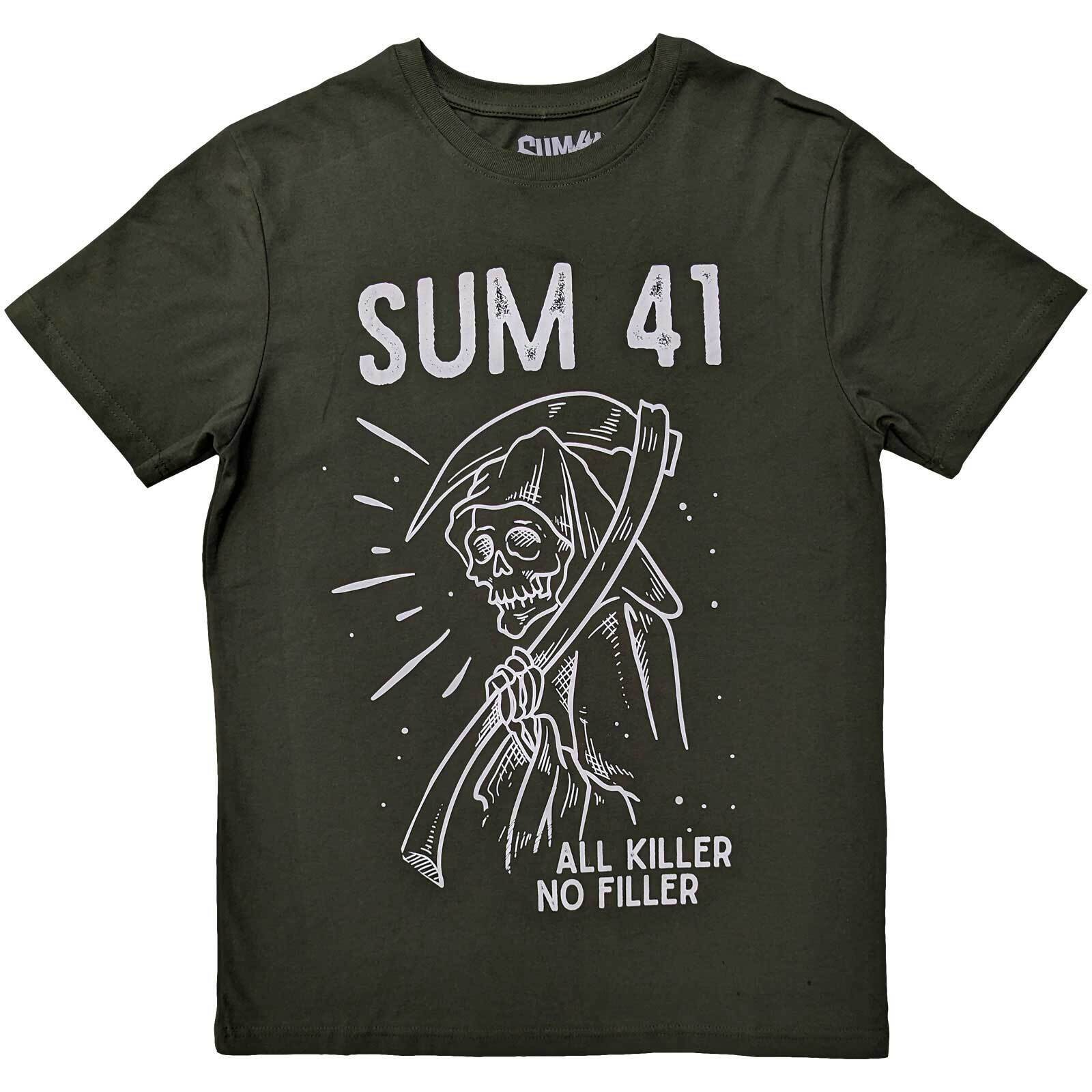 Sum 41 T-Shirt All Killer No Filler Reaper Rock T-Shirt, Shirt Outfit Idea