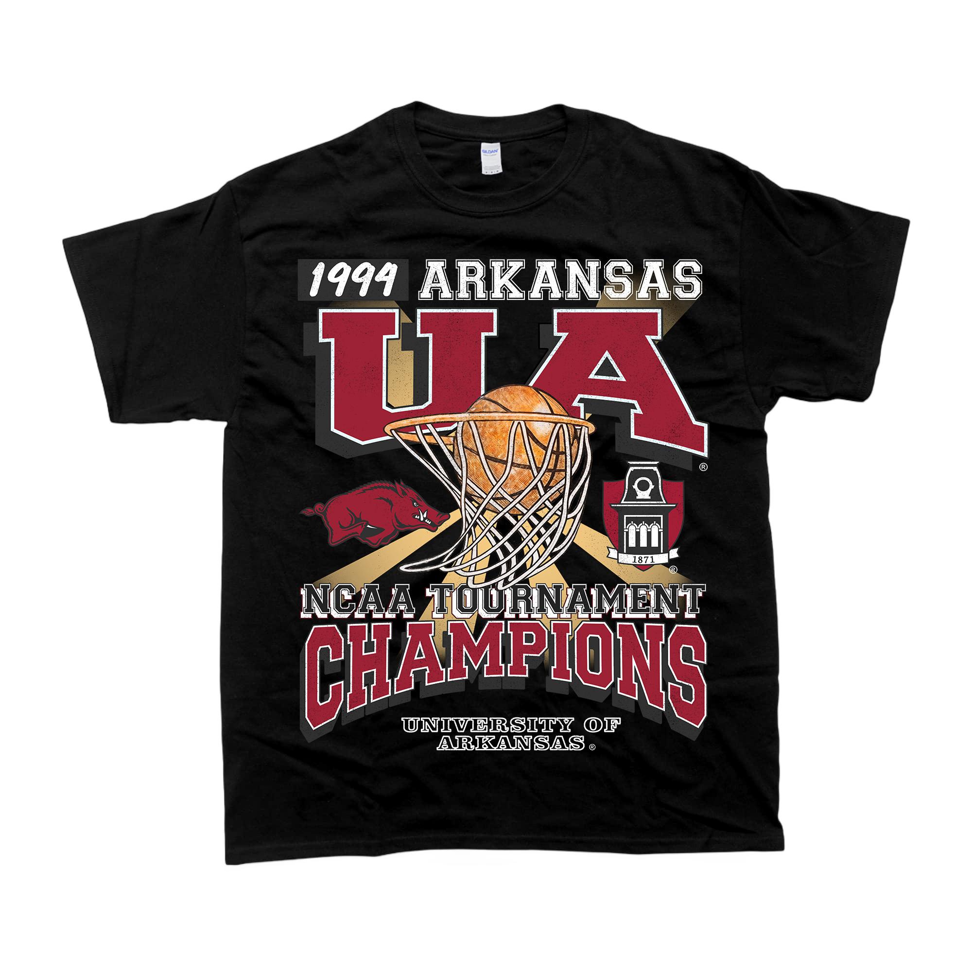 University of Arkansas Tournament Champs NCAA Merch, graphic vintage sports tees summer shirts for men Casual Classic, Shirt Outfit Idea