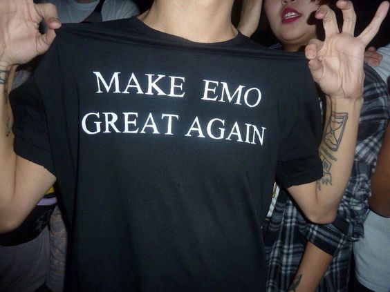 M.E.G.A. Make Emo Great Again T-Shirt Outfit, Shirt Outfit Idea