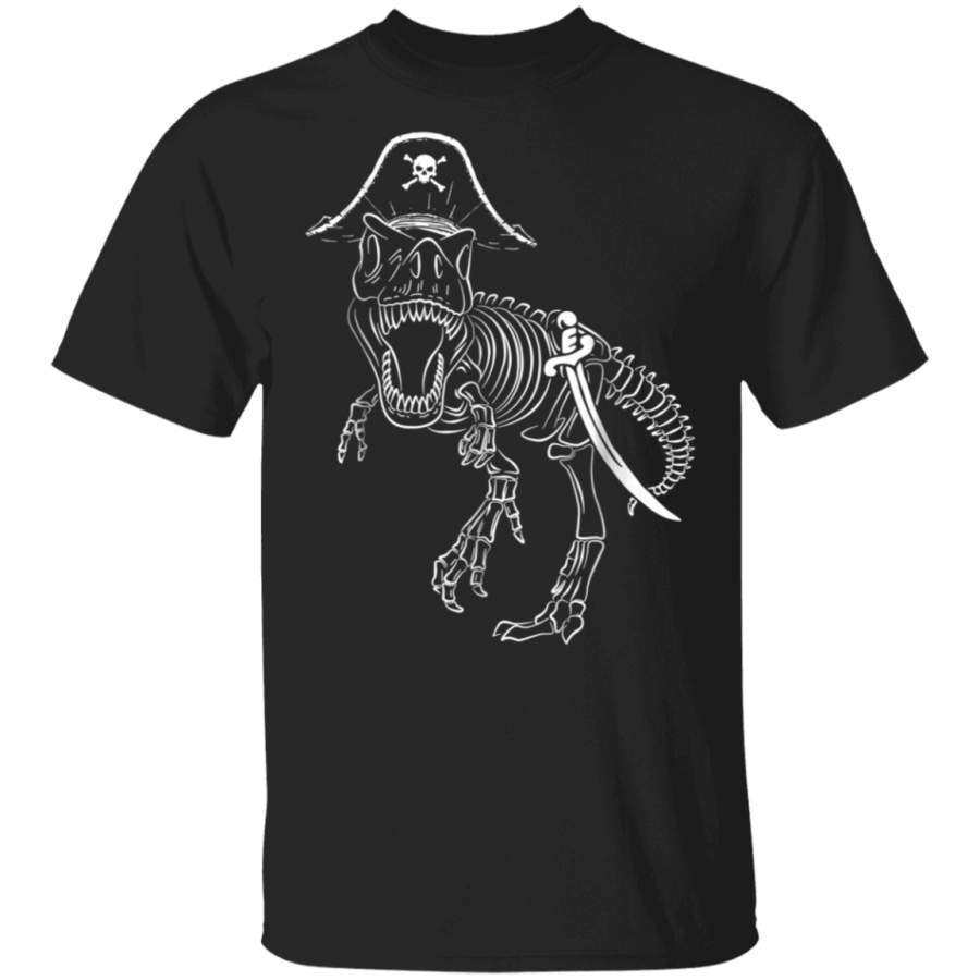 Saurus Rex Skeleton Pirate T-Shirt Halloween for Men Women