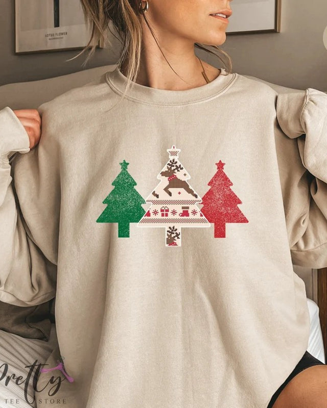 Christmas Tree Sweatshirt, Merry Sweatshirt For Christmas