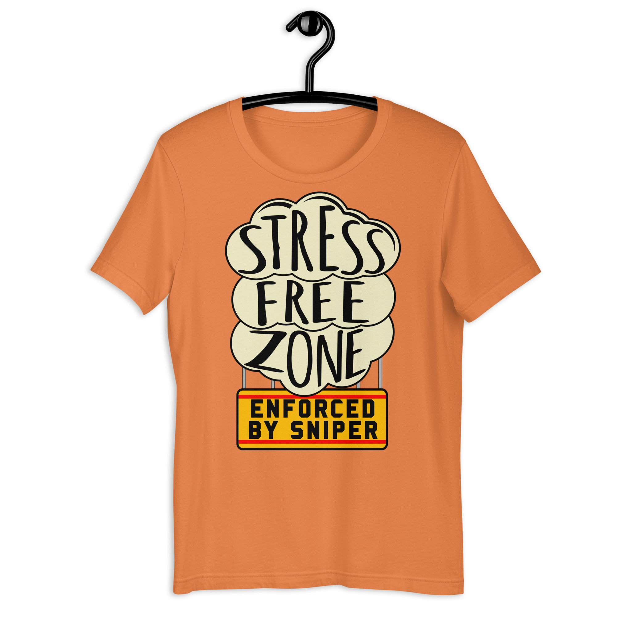 Stress Free Zone Enforced By Sniper – Oddly Specific, Meme T-Shirt