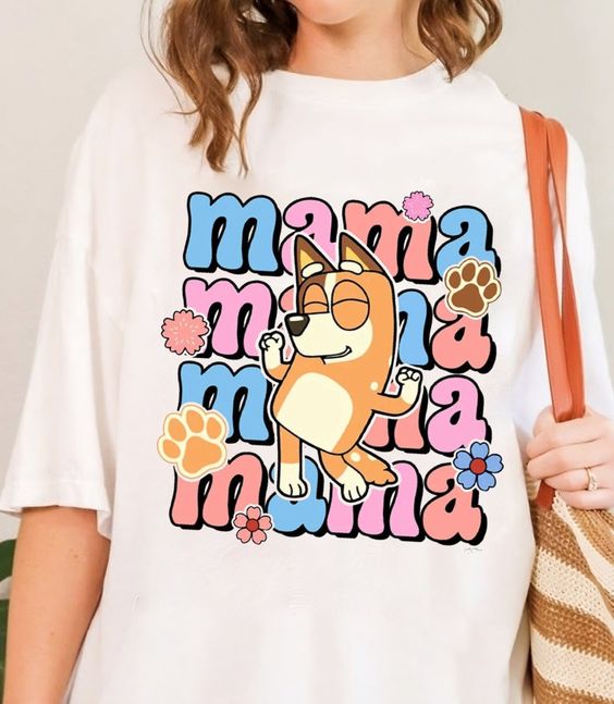 Bluey Mama Shirt, Mama Bluey Chilli Heeler Sweatshirt, Gift For Mom, Chilli Bandit Shirt