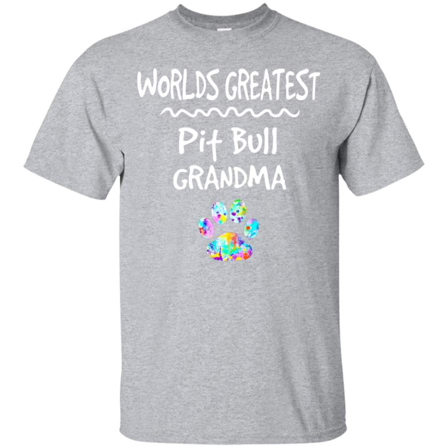 Worlds Greatest Pit Bull Grandma Shirt Love Dogs Tee