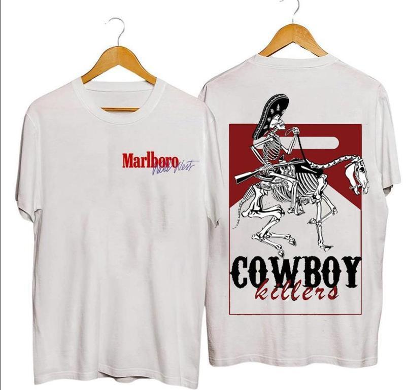 Vintage Marlboro Cowboy Wild West Shirt, Cowboy Kille T-shirt, Country Music, For Men- For Women