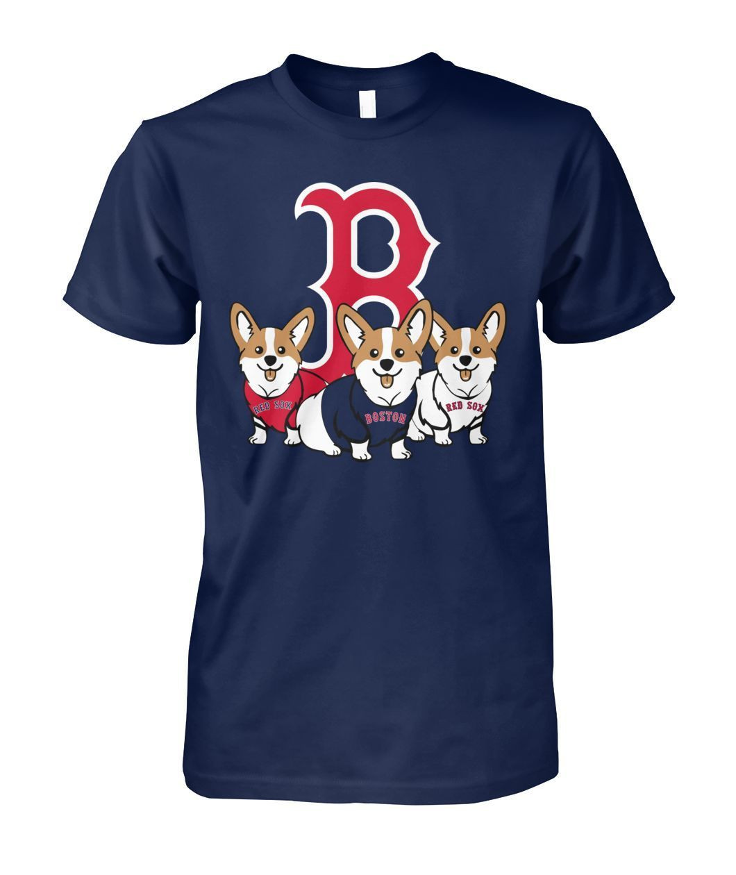 Boston Red Sox Baseball Fans And Cute Corgi Dog Lovers Shirts