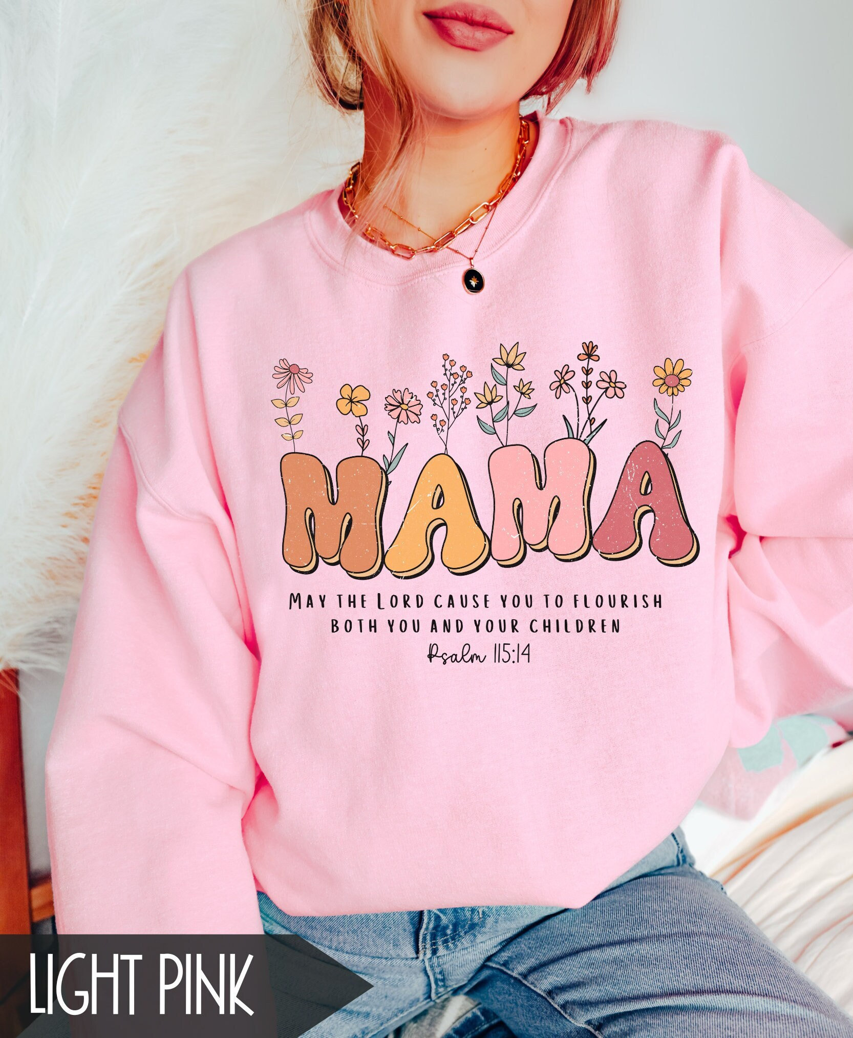 Christian Mama Sweatshirt, Christian Apparel For Women, Floral Bible Verse Crewneck, Trendy Christian Clothing, Christian Gift For Mom