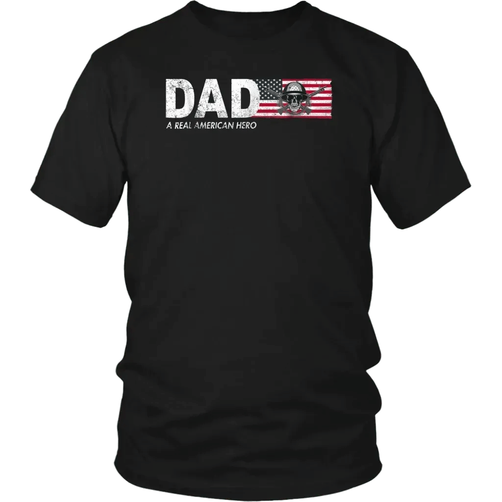 Cover Your Body With Amazing Dad A Real American Hero Gifts T-Shirt