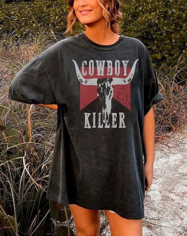 Cowboy Killer Country Wild Western Shirt Retro Cowgirl Cowboy Tee Shirt Outfit, Shirt Outfit Idea