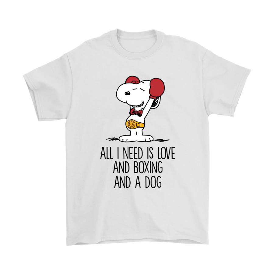 All I Need Is Love And Boxing And A Dog Snoopy Boxer Shirts, Shirt Outfit Idea