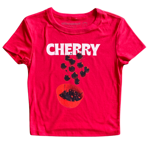 Cherry Bowl v3 Womens Baby Rib Ladies Tee Shirt Outfit, Shirt Outfit Idea