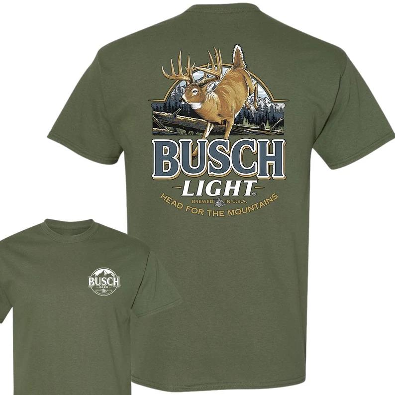 Busch Light Deer Label Double Side Shirt, Shirt For Men, Busch Light Shirt