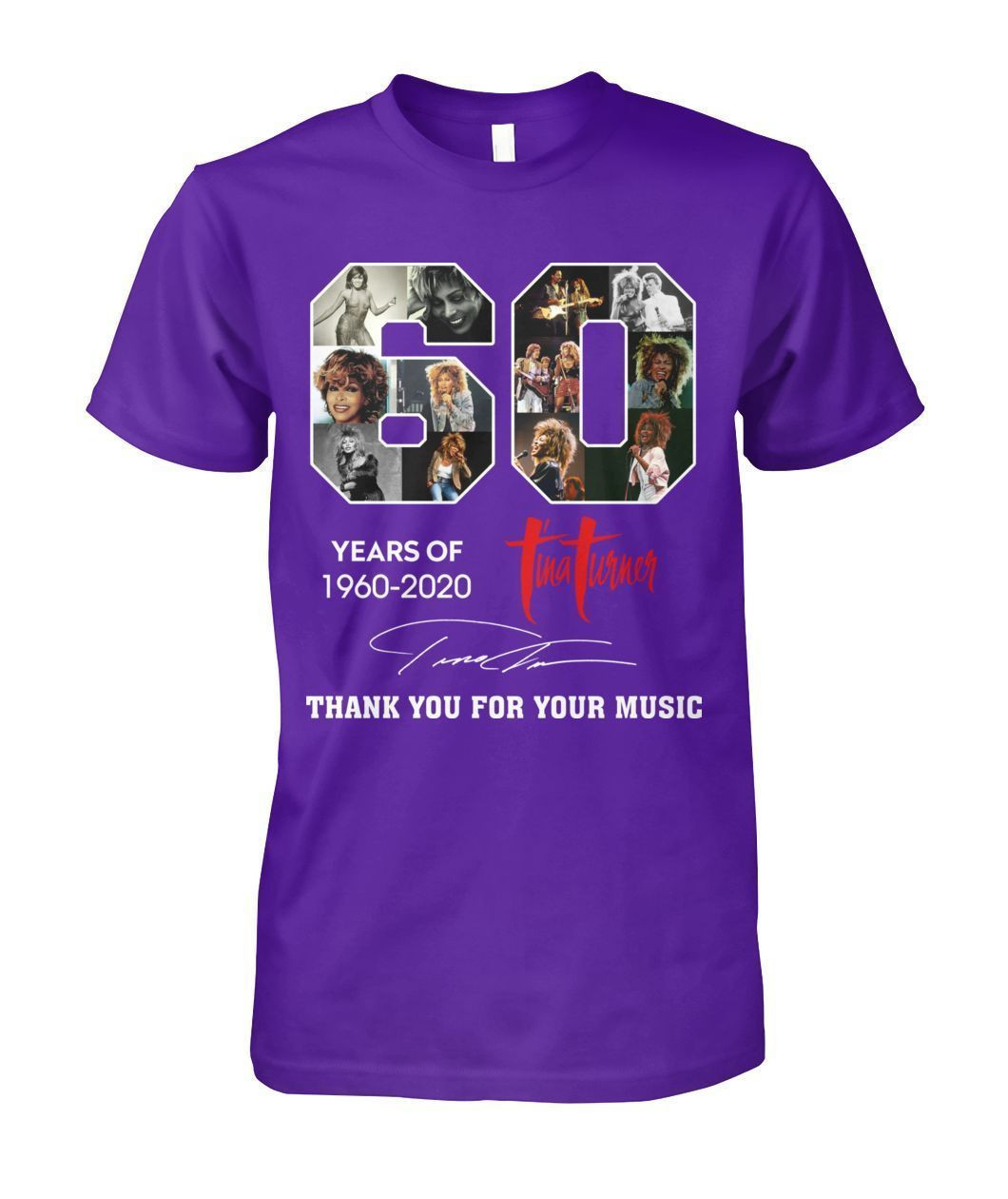 60 Years Of 1960 2020 Tina Turner Thank You For Your Music Fans Signature Shirts